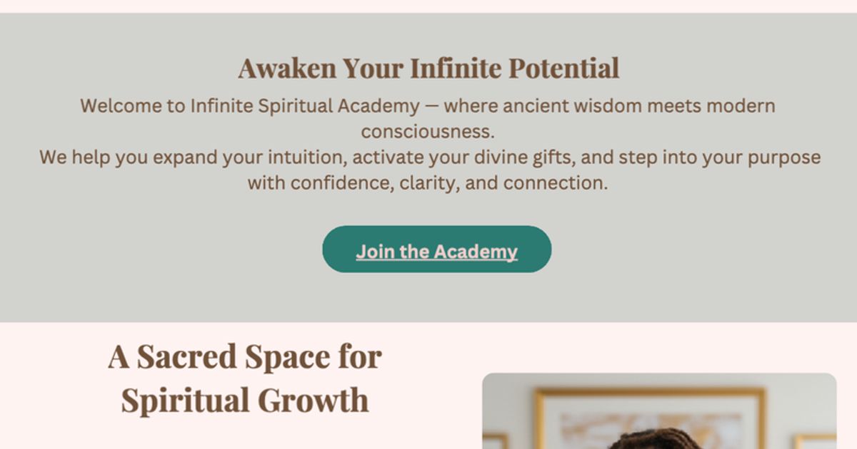Home [infinitespiritualacademy.com]